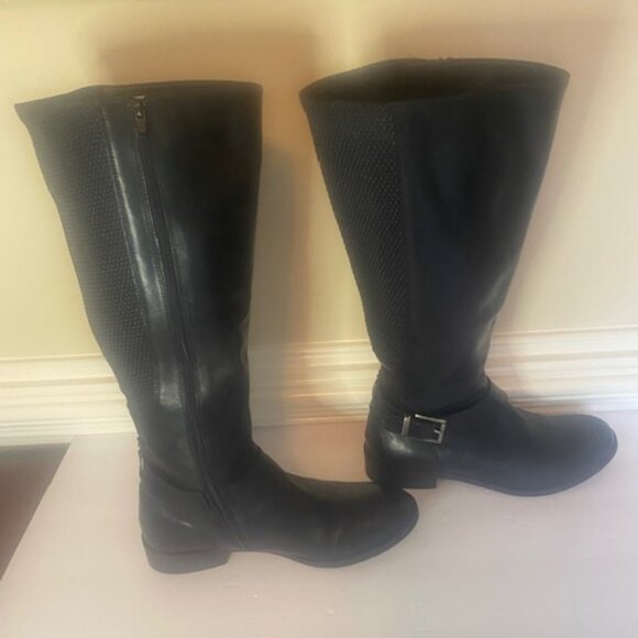 Clarks Pita Arizona Women's Black Leather Buckle Boots, Knee High, size 9M - Picture 10 of 14